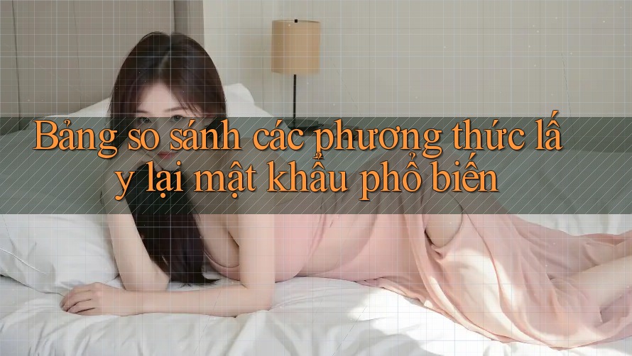 Bảng so sánh các phương thức lấy lại mật khẩu phổ biến Bảng so sánh các phương thức lấy lại mật khẩu phổ biến