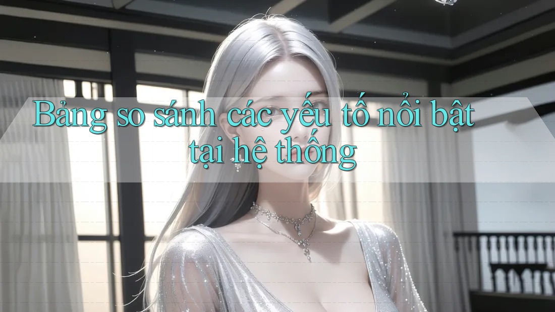 Bảng so sánh các yếu tố nổi bật tại hệ thống Bảng so sánh các yếu tố nổi bật tại hệ thống