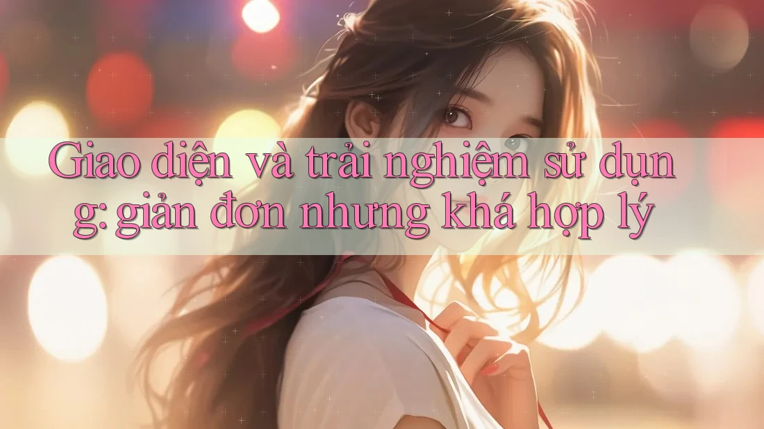 Giao diện và trải nghiệm sử dụng: giản đơn nhưng khá hợp lý