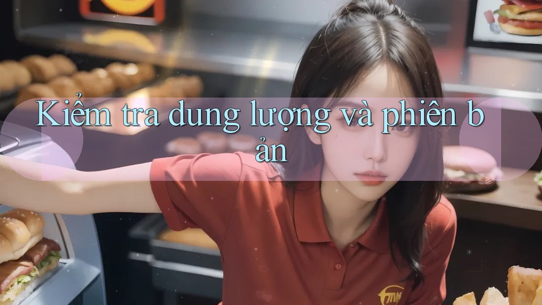 Kiểm tra dung lượng và phiên bản Kiểm tra dung lượng và phiên bản